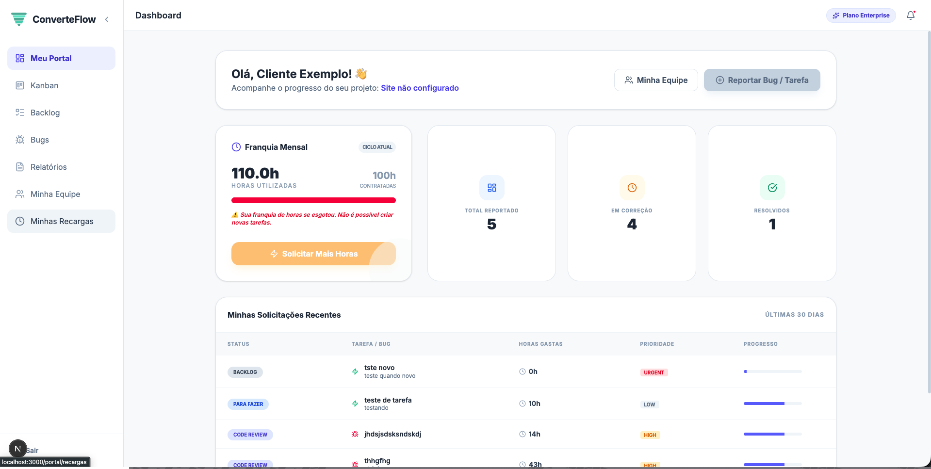 Screenshot 12 da plataforma ConverteFlow